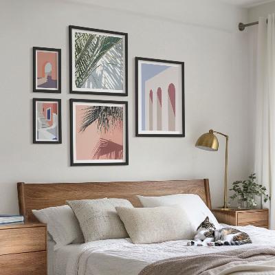 Billedsæt over sofa Illustrationer af byarkitektur