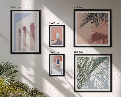 Billedsæt over sofa Illustrationer af byarkitektur