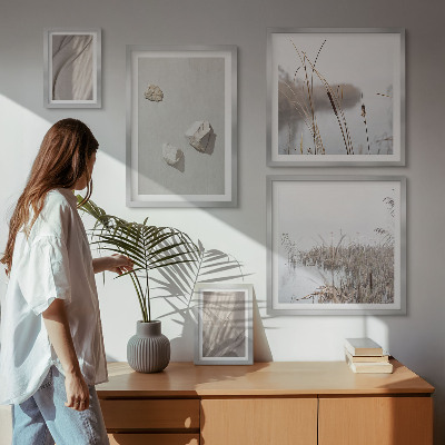 Billedkomposition til væg Nærbilleder af boho-stilstrukturen