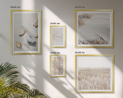 Billedsæt over sofa Boho naturlige teksturer