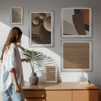 Billedkomposition til væg Minimalistiske stenstrukturer