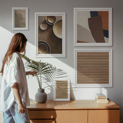 Billedkomposition til væg Minimalistiske stenstrukturer