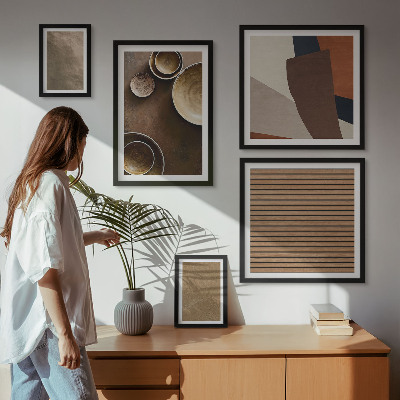 Billedkomposition til væg Minimalistiske stenstrukturer