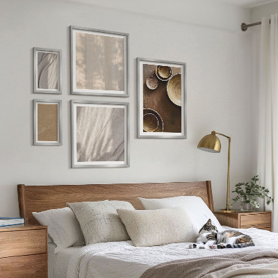 Billedsæt over sofa Minimalistiske teksturstrukturer
