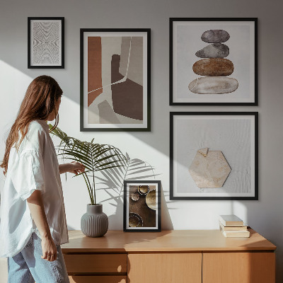 Billedkomposition til væg Teksturer moderne kunst