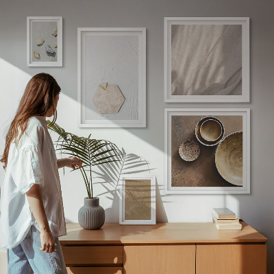 Billedkomposition til væg Minimalistiske teksturer varme