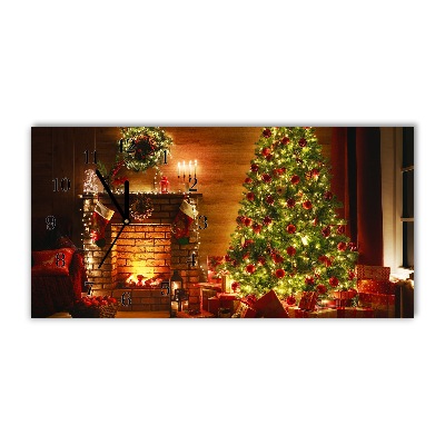 Vandret glas vægur Christmas Tree Christmas Fireplace Gift