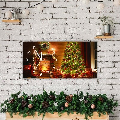 Vandret glas vægur Christmas Tree Christmas Fireplace Gift