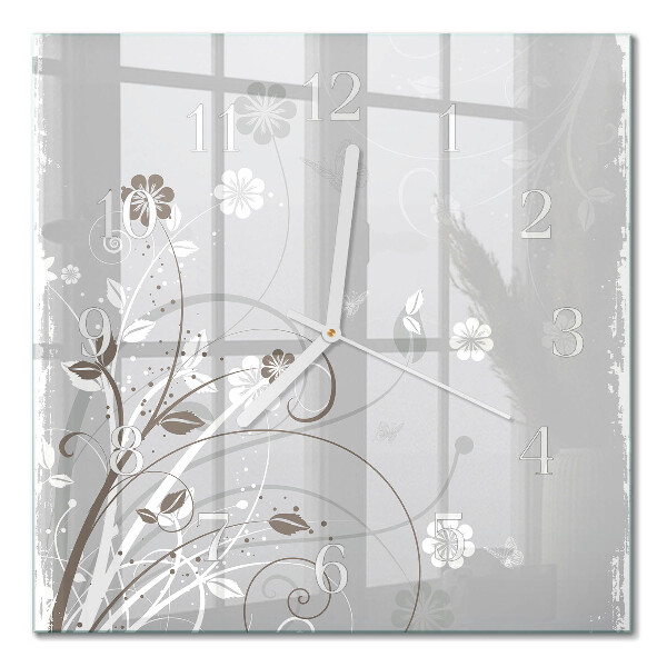 Glas ur Blomster