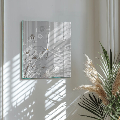 Glas ur Blomster