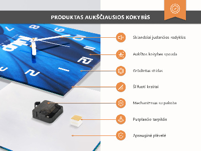 Firkantet vægur Abstrakte linjer