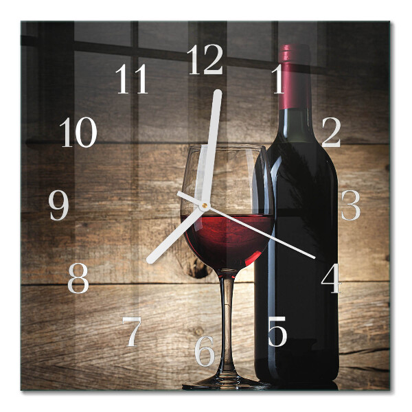 Firkantet vægur Vin