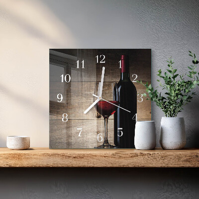 Firkantet vægur Vin
