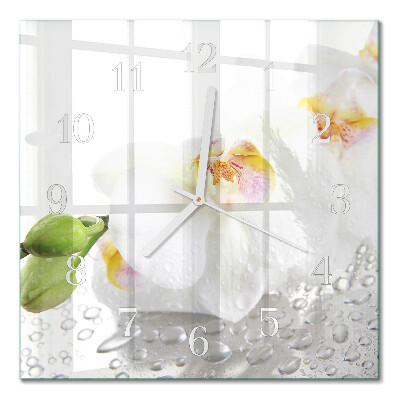Glas ur Orkidé