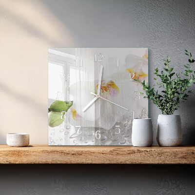 Glas ur Orkidé