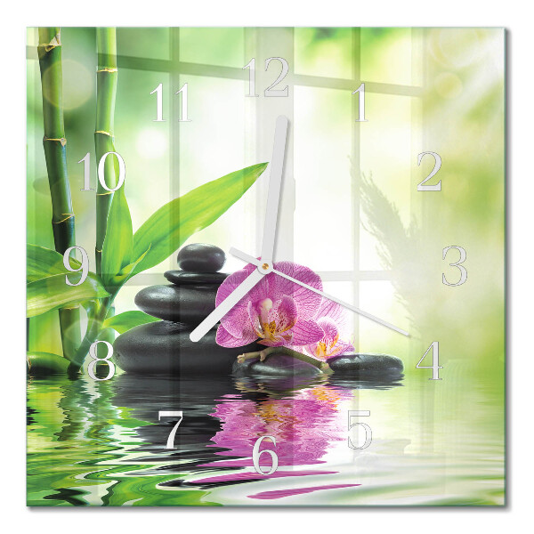 Glas ur Orkidé spa