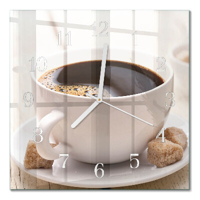Firkantet vægur Kaffe
