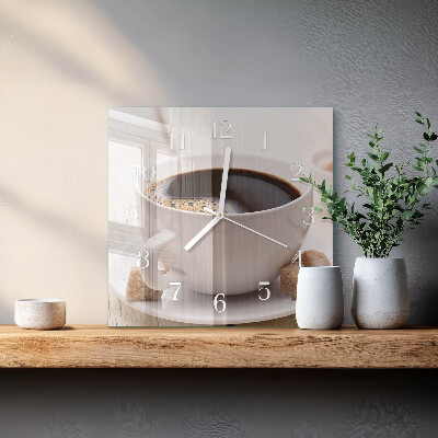 Firkantet vægur Kaffe