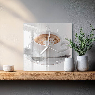 Firkantet vægur Kaffe