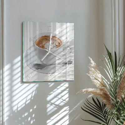 Firkantet vægur Kaffe