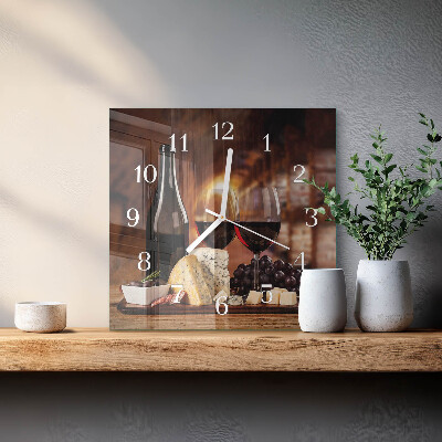 Firkantet vægur Vin