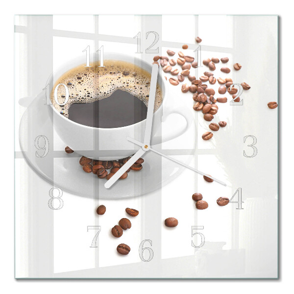 Firkantet vægur Kaffe