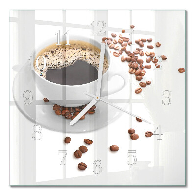 Firkantet vægur Kaffe