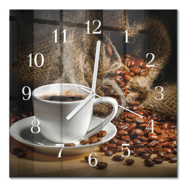 Firkantet vægur Kaffe