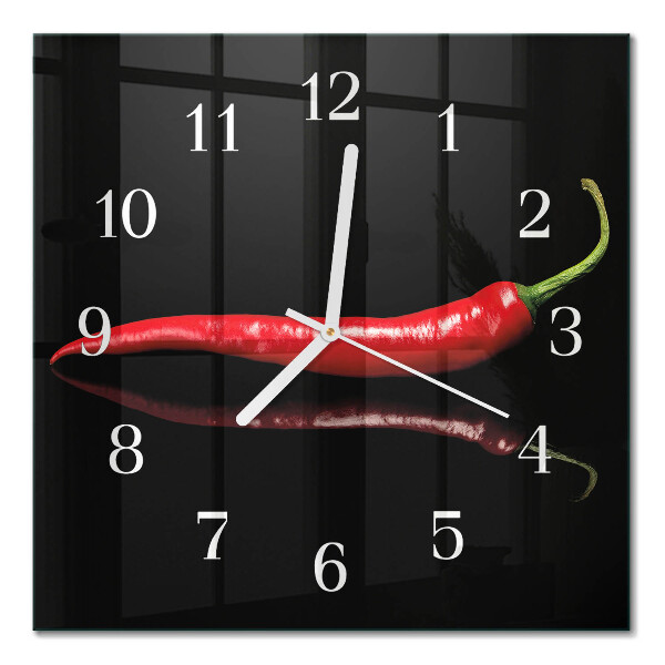 Glas ur Chilipeber