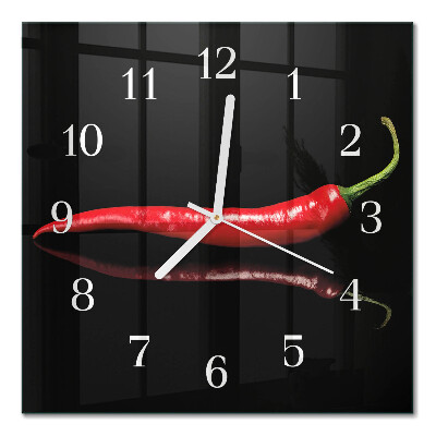 Glas ur Chilipeber