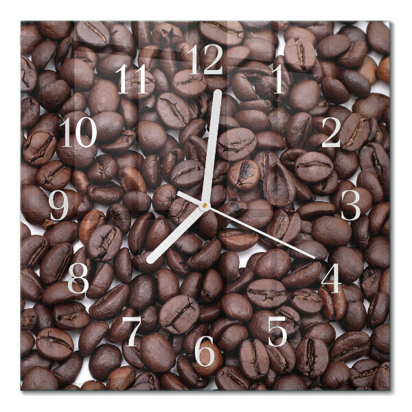 Firkantet vægur Kaffebønner