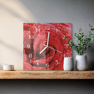 Firkantet vægur Rose