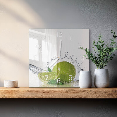 Glas ur Vand med lime