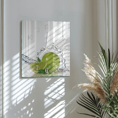 Glas ur Vand med lime