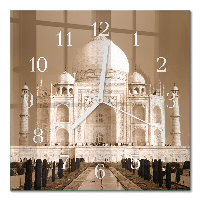 Firkantet vægur Taj Mahal i sepia