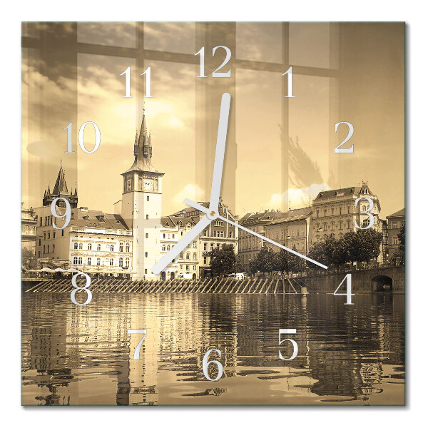 Glas ur Slot i sepia