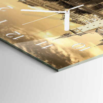 Glas ur Slot i sepia