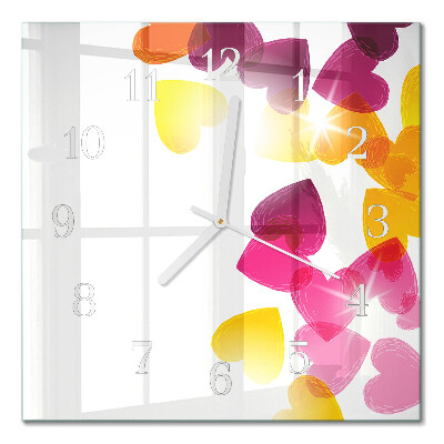 Glas ur Farverige hjerter