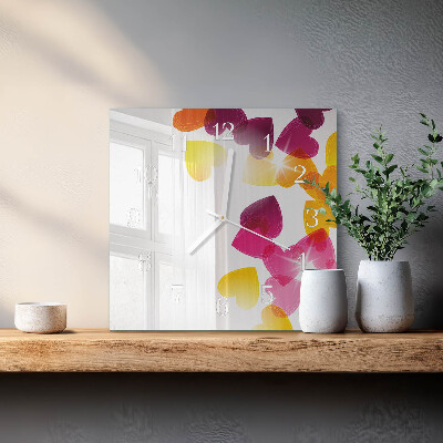 Glas ur Farverige hjerter