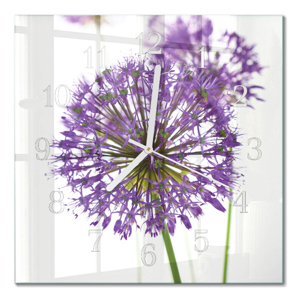 Firkantet vægur Blomst