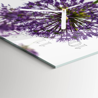 Firkantet vægur Blomst