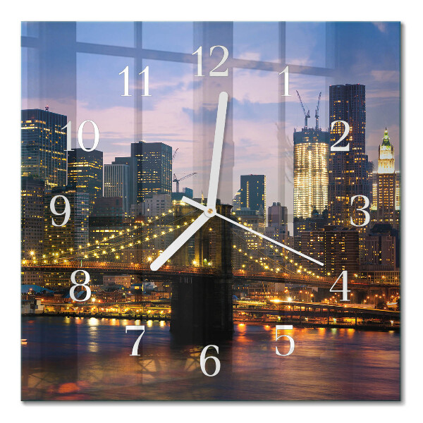 Firkantet vægur Horisontal bro