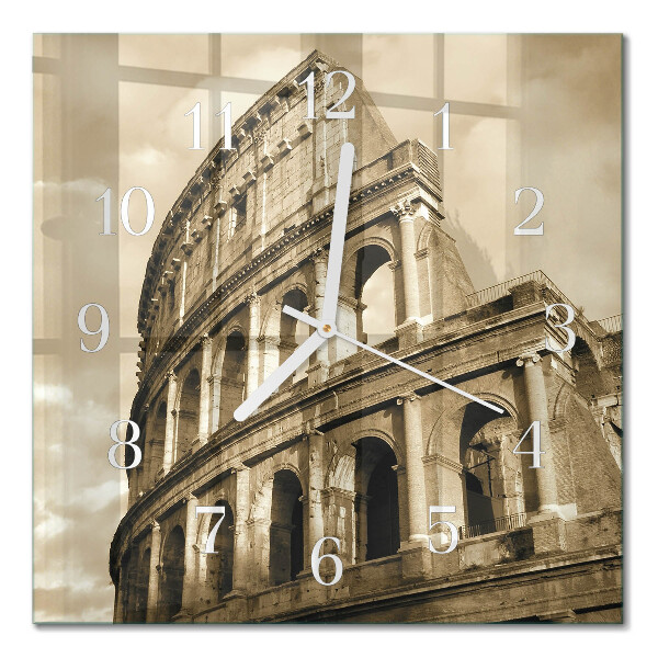 Glas ur Colosseum i sepia