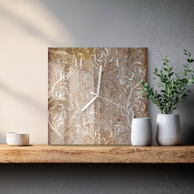 Glas ur Blomstermønster