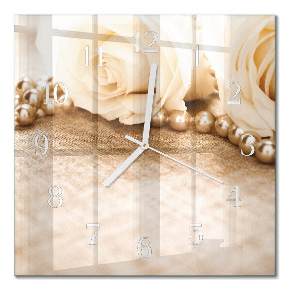 Glas ur Vintage roser i sepia