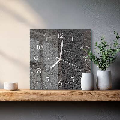 Firkantet vægur Dråber af vand