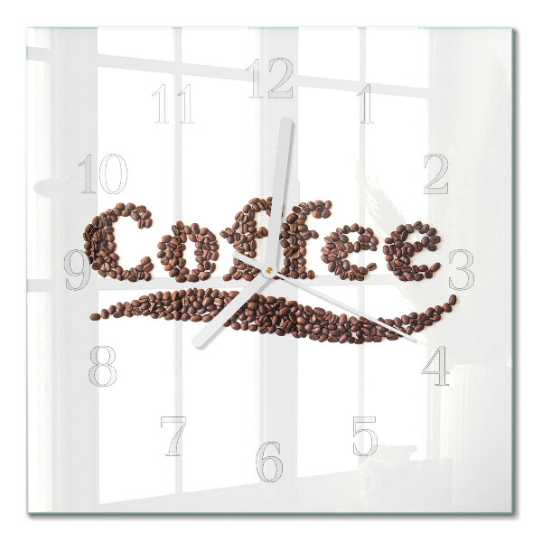 Firkantet vægur Kaffe