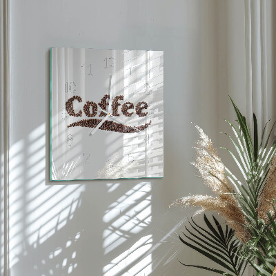 Firkantet vægur Kaffe 
