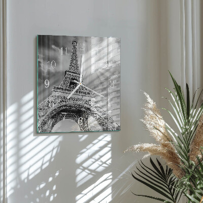Firkantet vægur Eiffeltårnet i Paris
