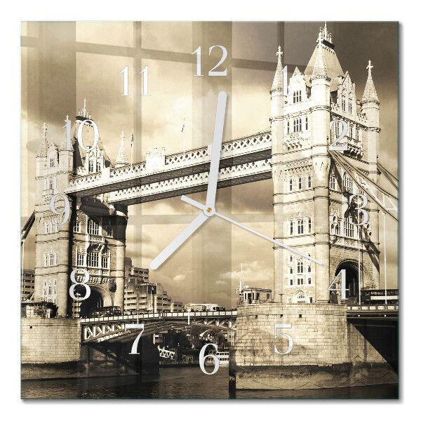 Glas ur London Bridge i sepia